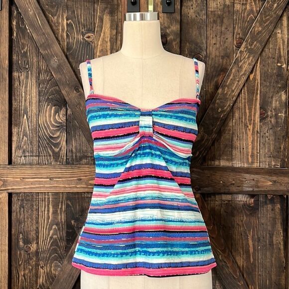 Captiva By Christina Padded Swim Tankini Halter Top LRG - Picture 1 of 8